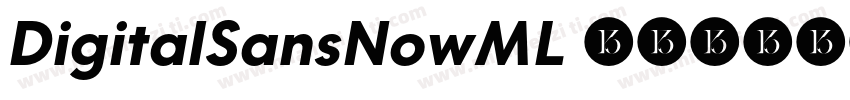 DigitalSansNowML 粗体字体转换